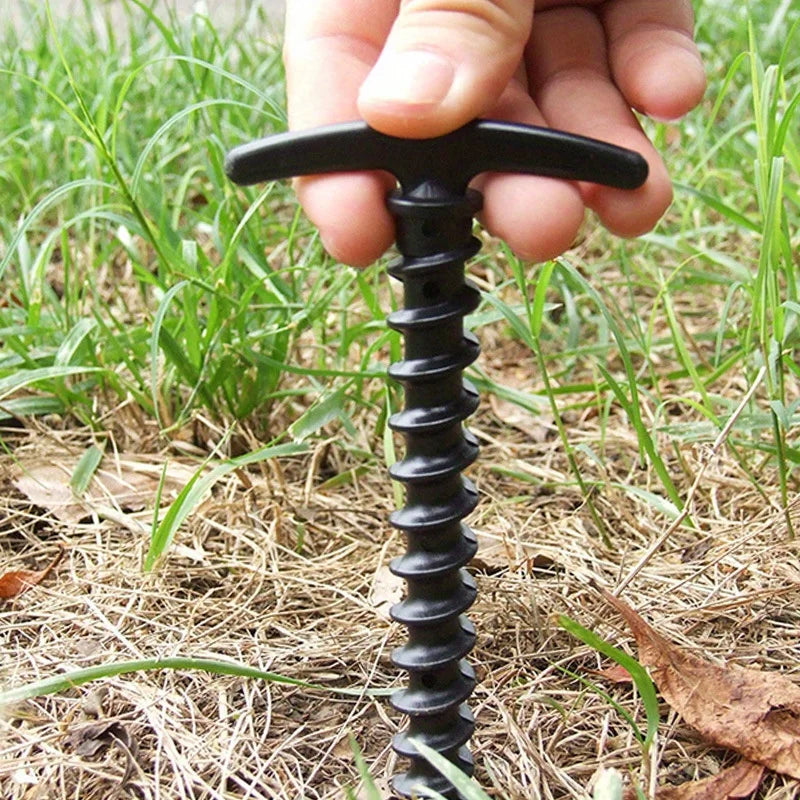 10 Pack Spiral Tent Stakes Plastic Camping Ground Pegs Anchor Accessories - 8