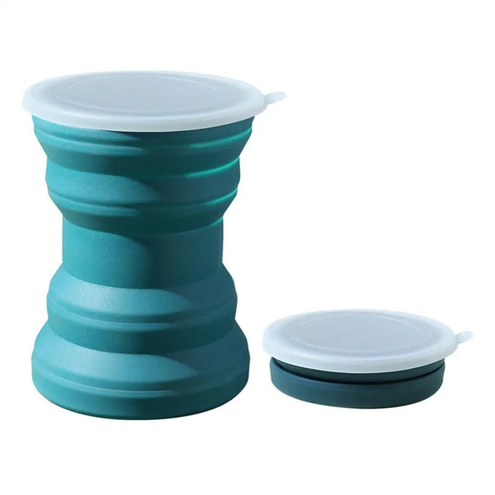 Portable Silicone Collapsible Cup Foldable Travel Mug with Lanyard - 3