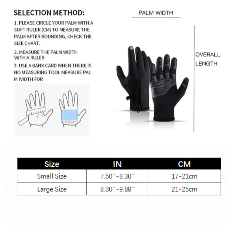Winter Waterproof Touch Screen Gloves Non-Slip Thermal Cycling Mittens - 2