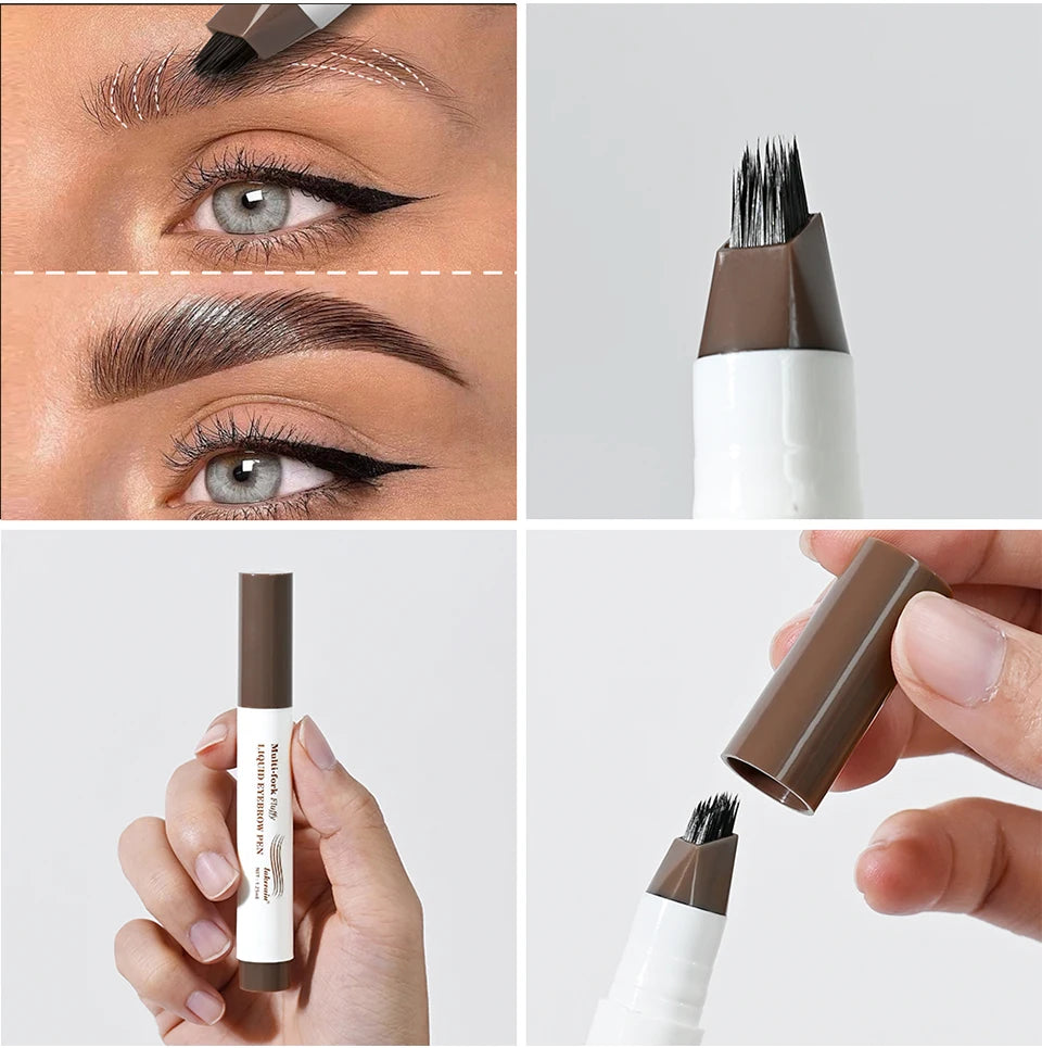 Waterproof Liquid Eyebrow Pencil Multi Fork Tattoo Pen