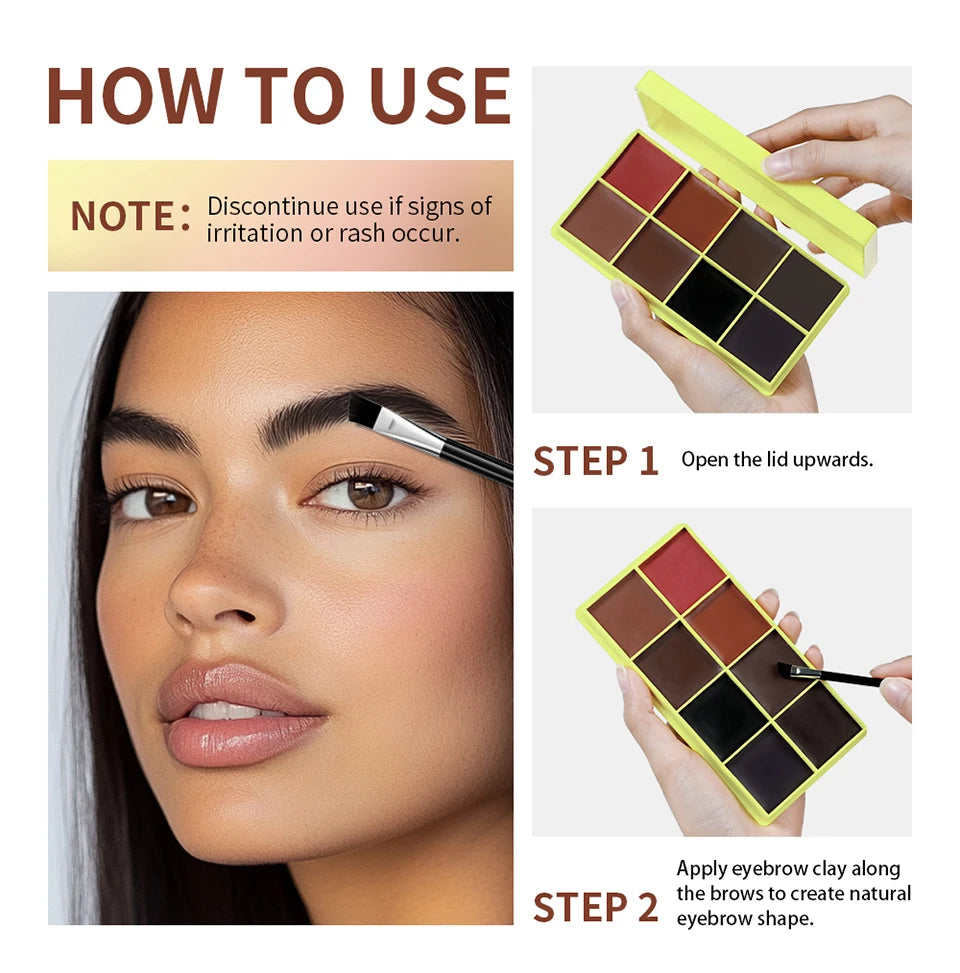 Blush Eyebrow Cream Highlighter Palette Matte Shimmer Makeup Cosmetics