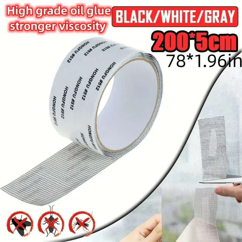 Screen Repair Tape - Window Mesh Patch Kit for Holes and Tears