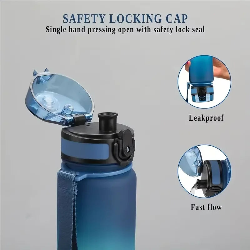 Leak Proof Sports Water Bottle Portable Gym Fitness Jug 500ml 1000ml - 4