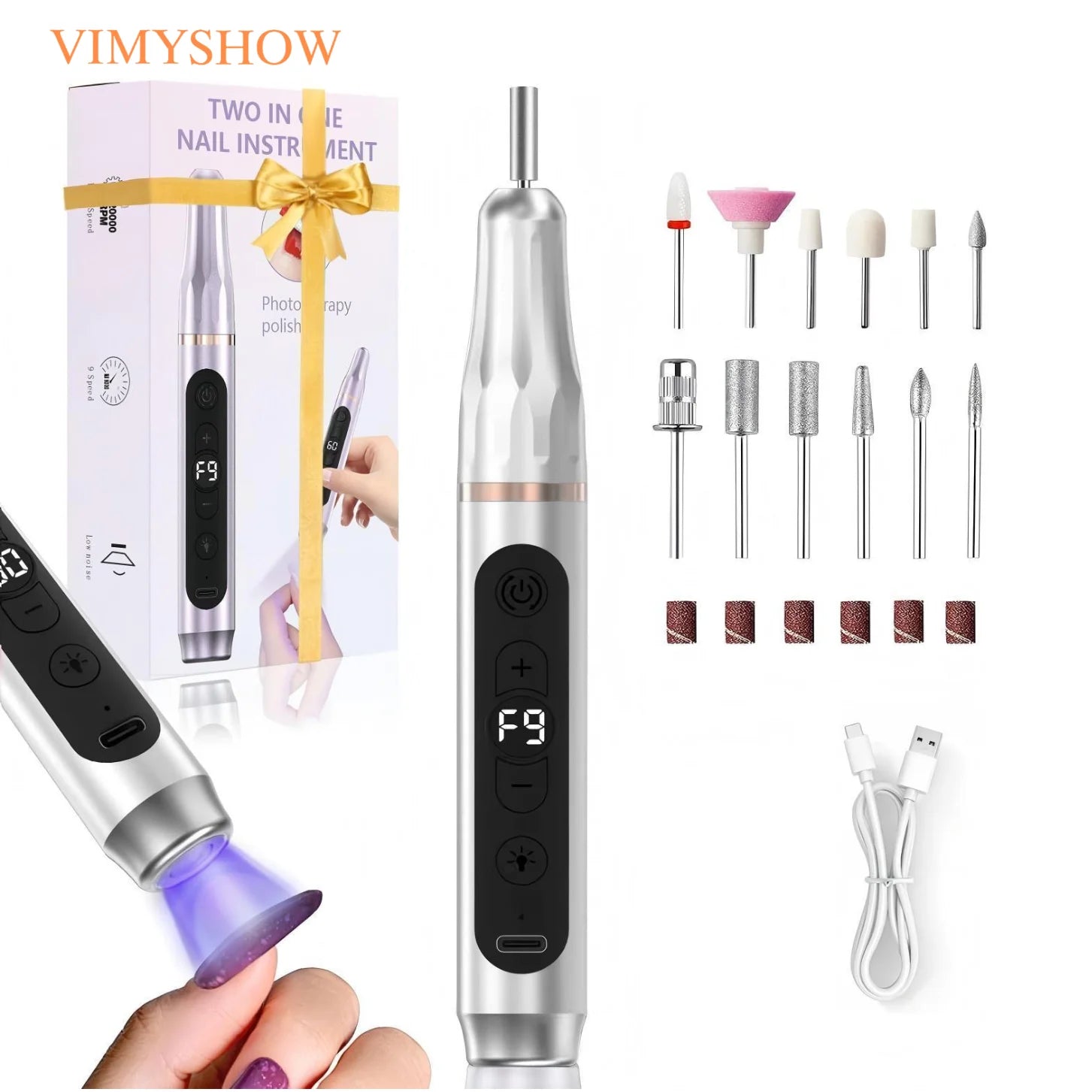 Electric Nail File 12 in 1 Cordless Manicure And Pedicure Kit - 1