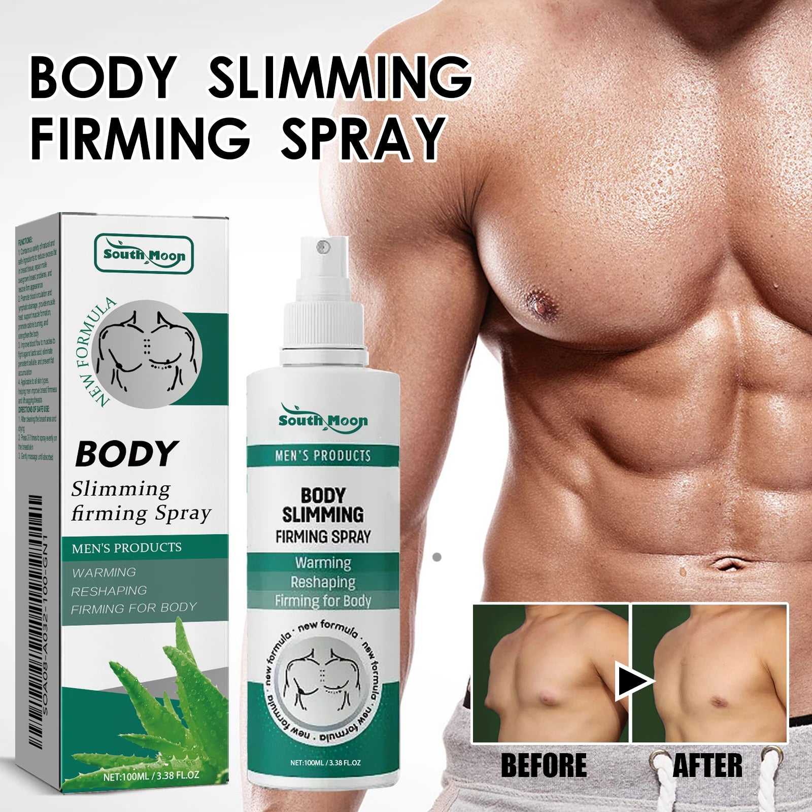 Gynecomastia Removal Spray Male Breast Fat Reduction Oil - 1