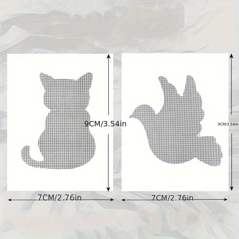 10Pcs Window Screen Repair Kit Adhesive Patch Mesh Net Fix Sticker - 3