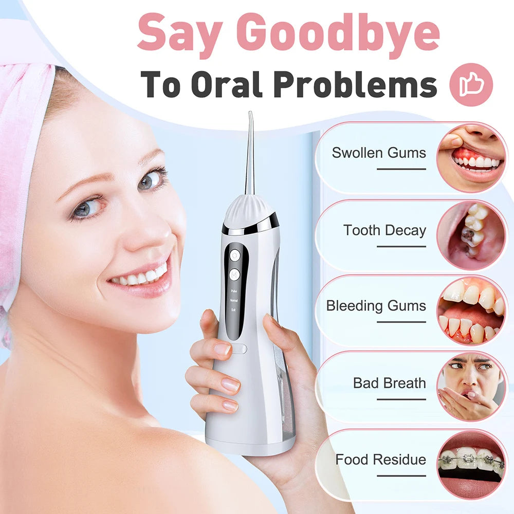 Portable Oral Irrigator Rechargeable Dental Water Flosser - 2
