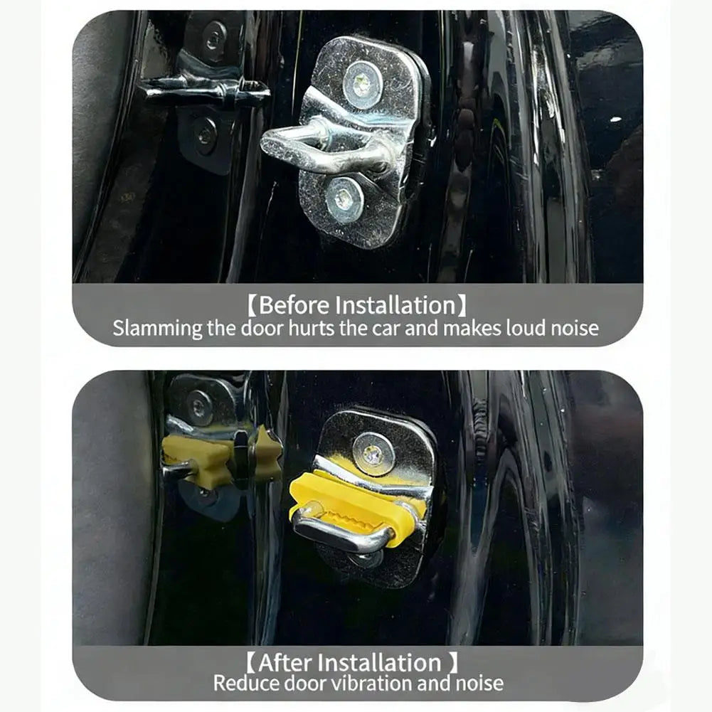 4Pcs Car Door Shock Absorbing Pad Anti Collision Lock Gasket
