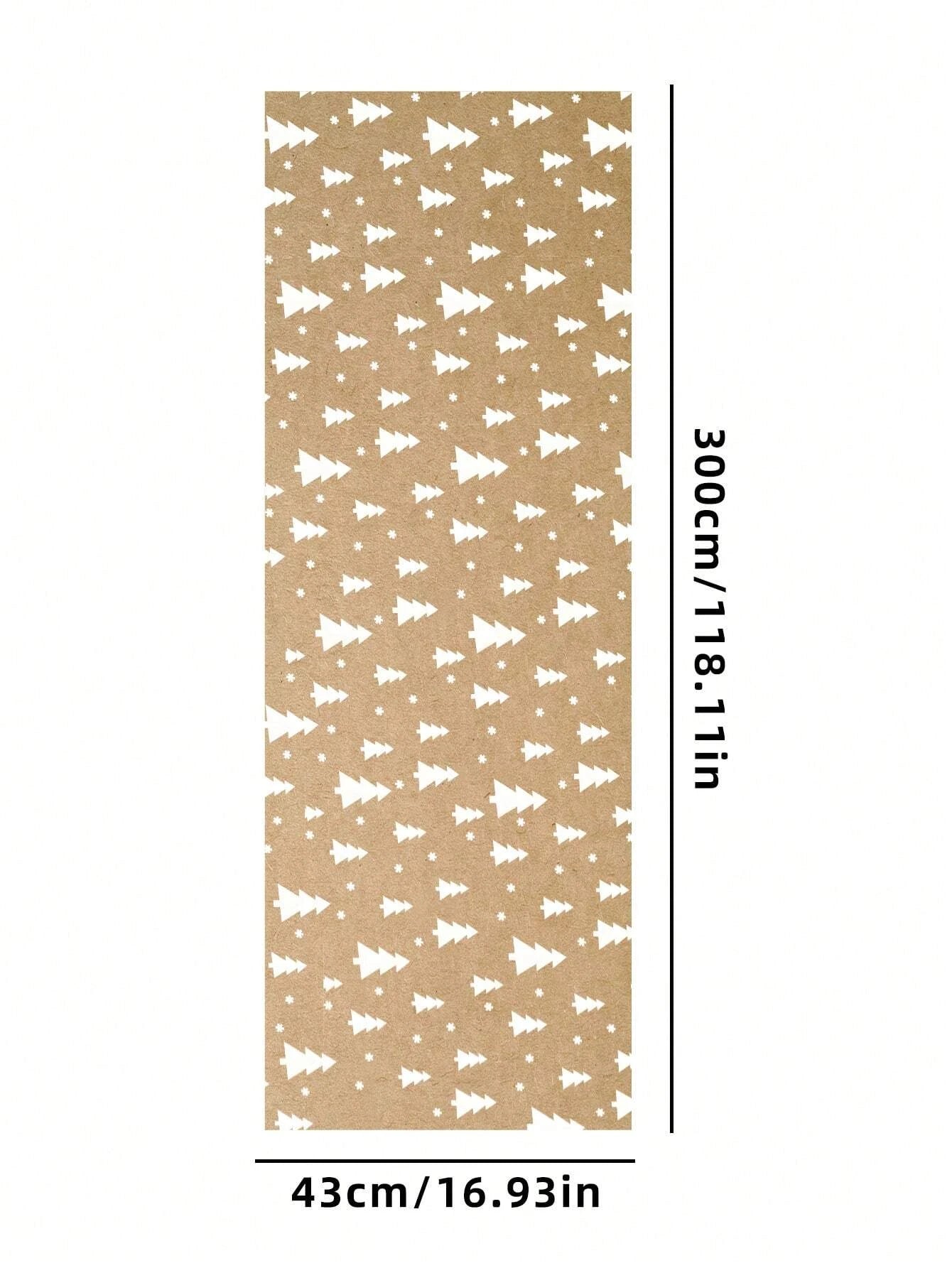 Christmas Wrapping Paper Kraft Gift Wrap Roll for Holiday Party Decor - 6