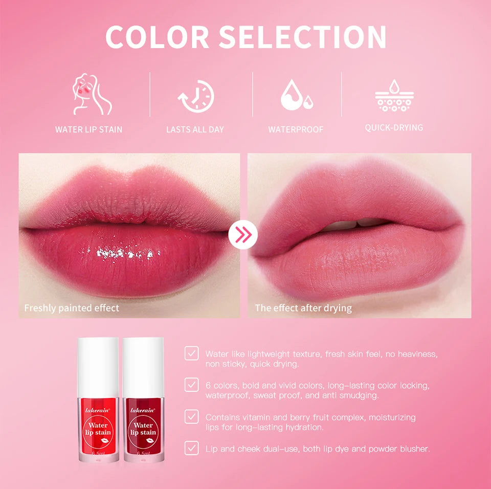 Lakerain 2 in 1 Water Lip Tint Stain and Liquid Blush