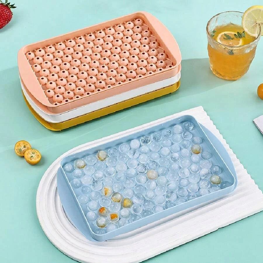 104 Grid Mini Ice Cube Tray Spherical Ball Maker Mold for Drinks