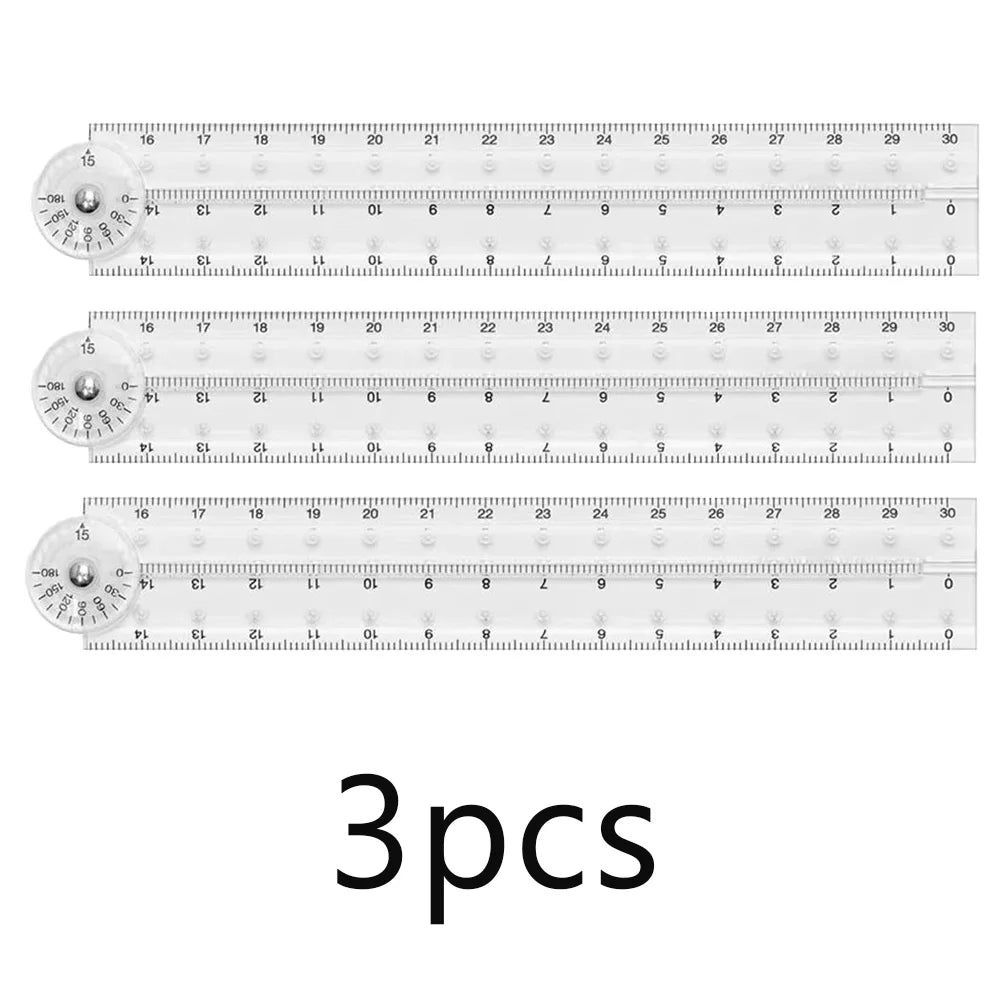 Folding Protractor Ruler Transparent Angle Measuring Tool for Students - 17