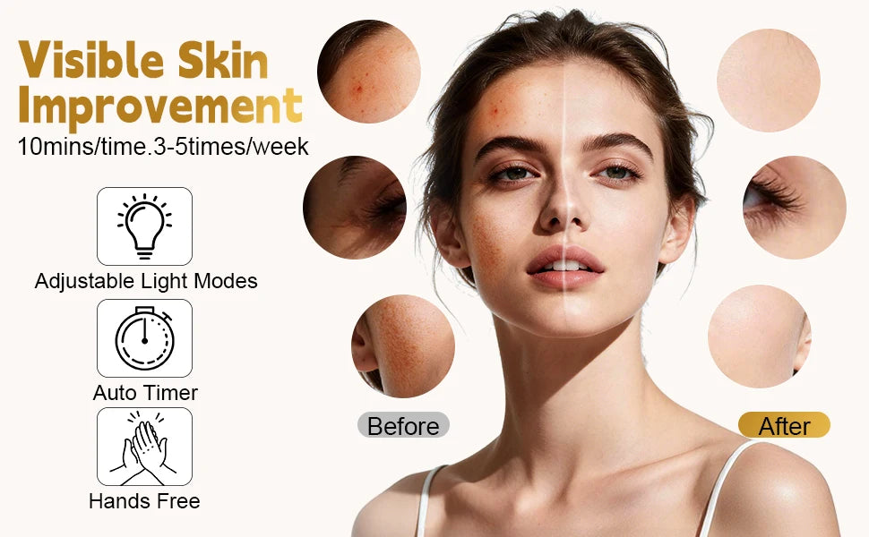 LED Face Mask 7 Colors Silicone Facial Beauty Mask Skin Care Device