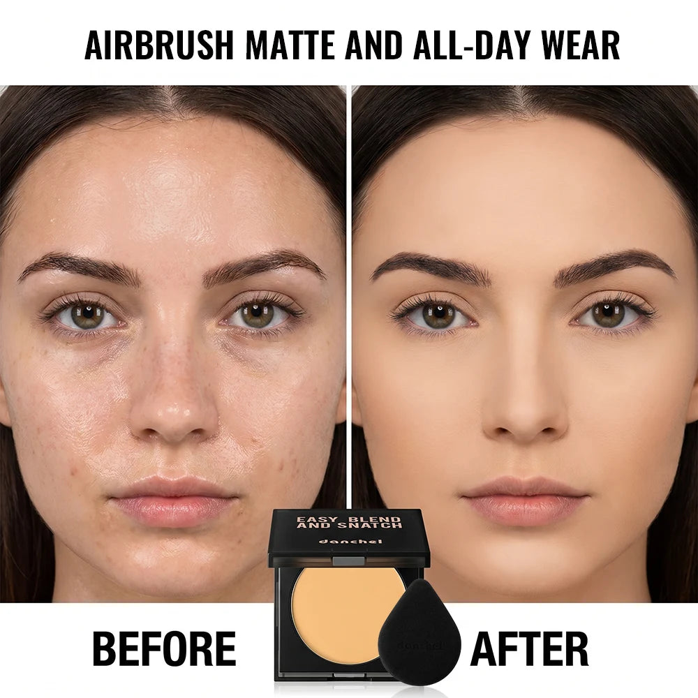 Soft Matte Pressed Powder Oil Control Setting Powder Face Makeup - 3