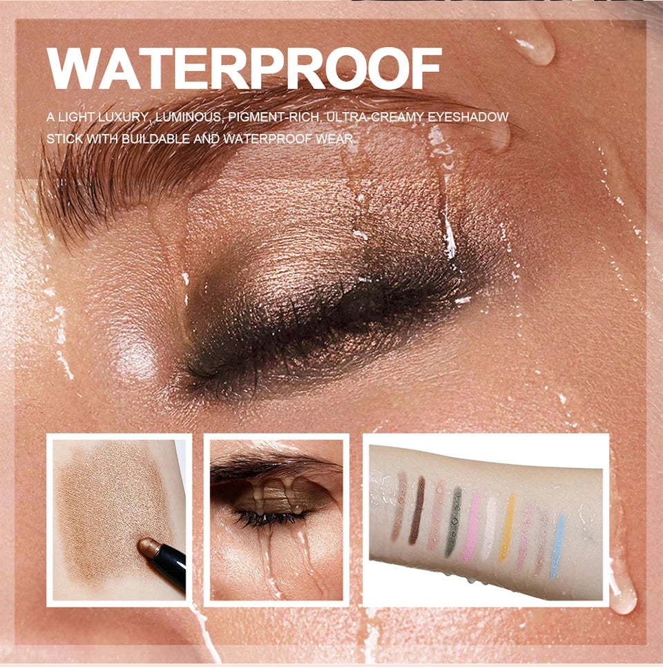 Longwear Crease Proof Eyeshadow Pencil Shimmer Matte Eye Shadow Pen