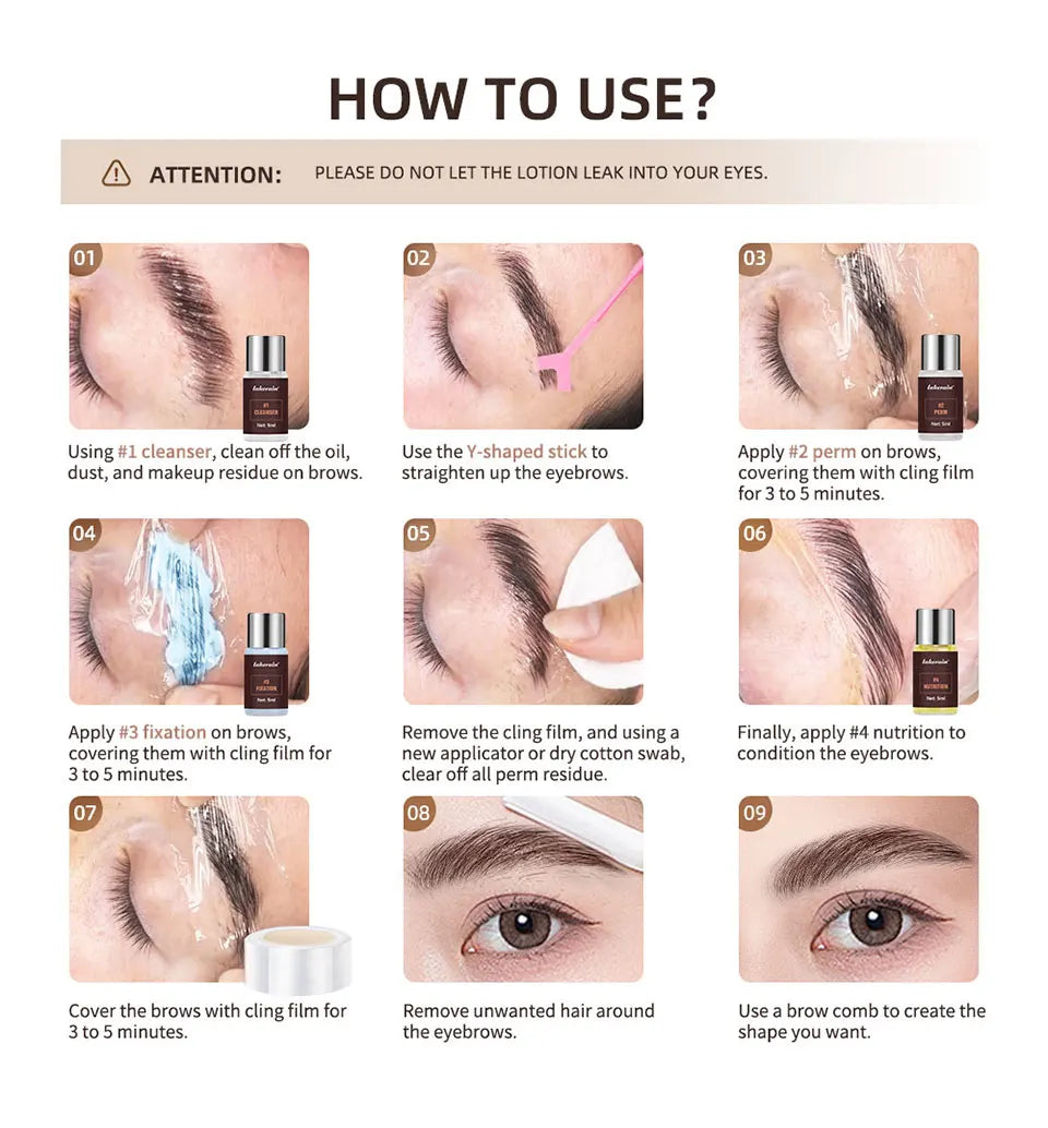 Semi-Permanent Brow Lamination Kit Eyebrow Lifting Shaping Set
