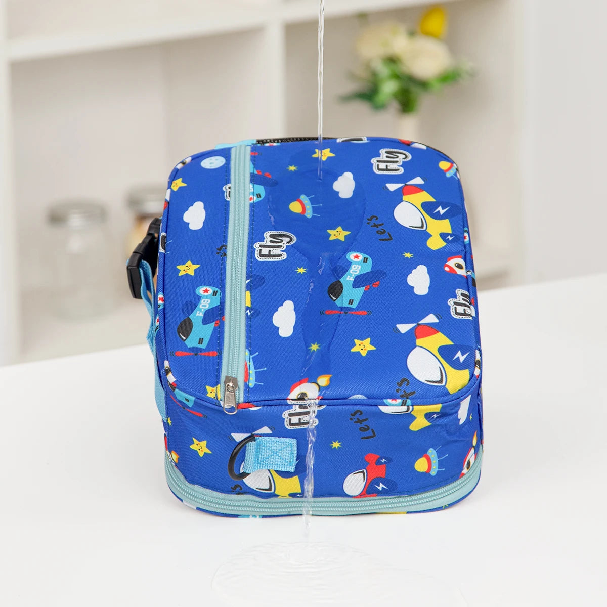 Insulated Lunch Bag Cute Floral Print Bento Box Thermal Cooler Tote