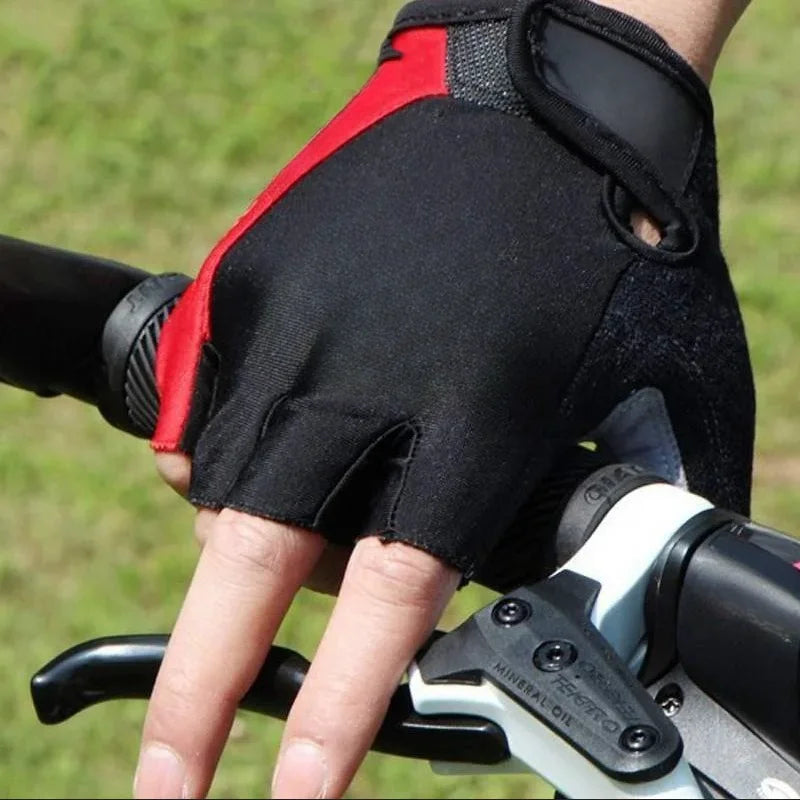 Breathable Half Finger Cycling Gloves Anti Slip Shockproof Bike Mitts