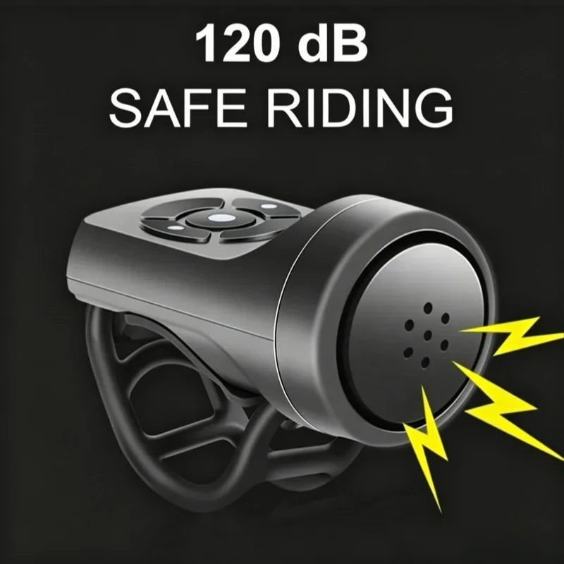 USB Rechargeable Electric Bicycle Bell Waterproof MTB Handlebar Horn - 10