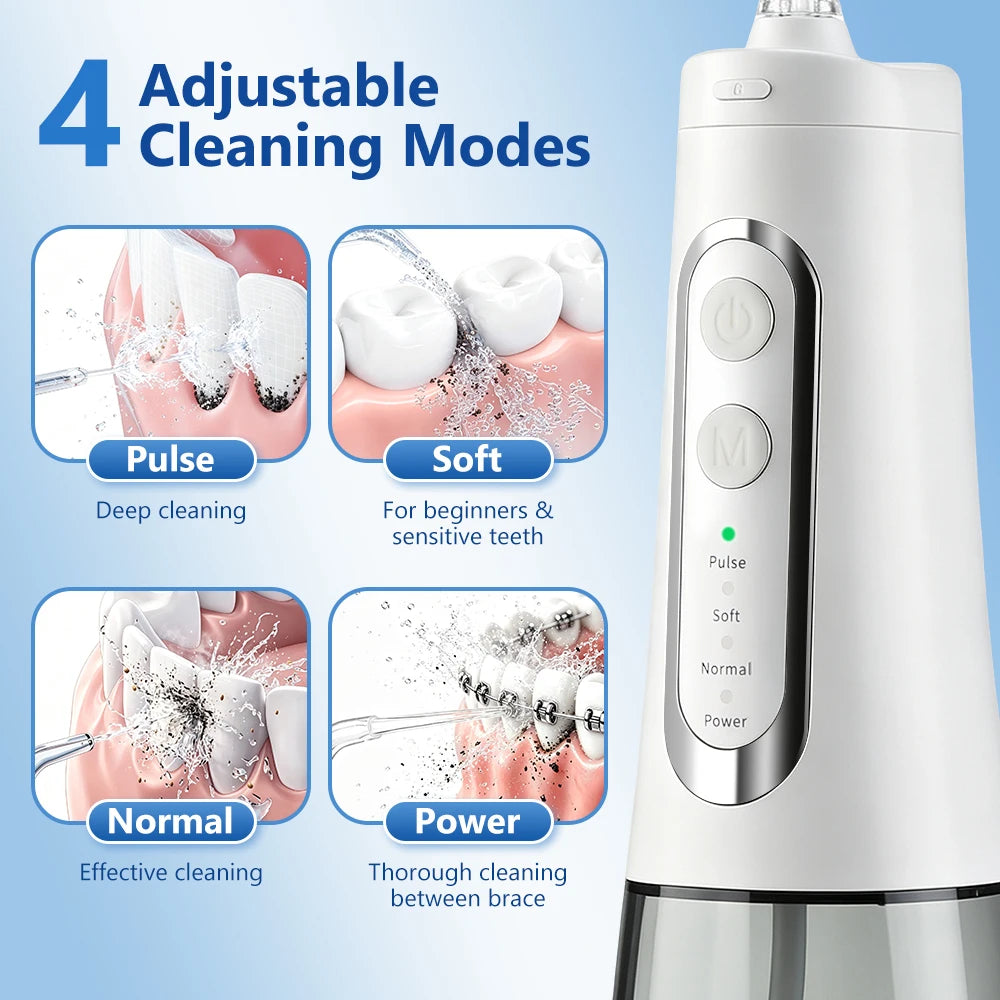 USB Rechargeable Water Flosser Oral Irrigator Dental Cleaner