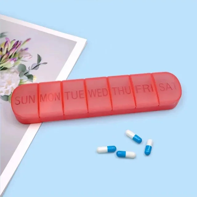 7 Day Weekly Pill Organizer Tablet Medicine Storage Case 2 Pack - 18