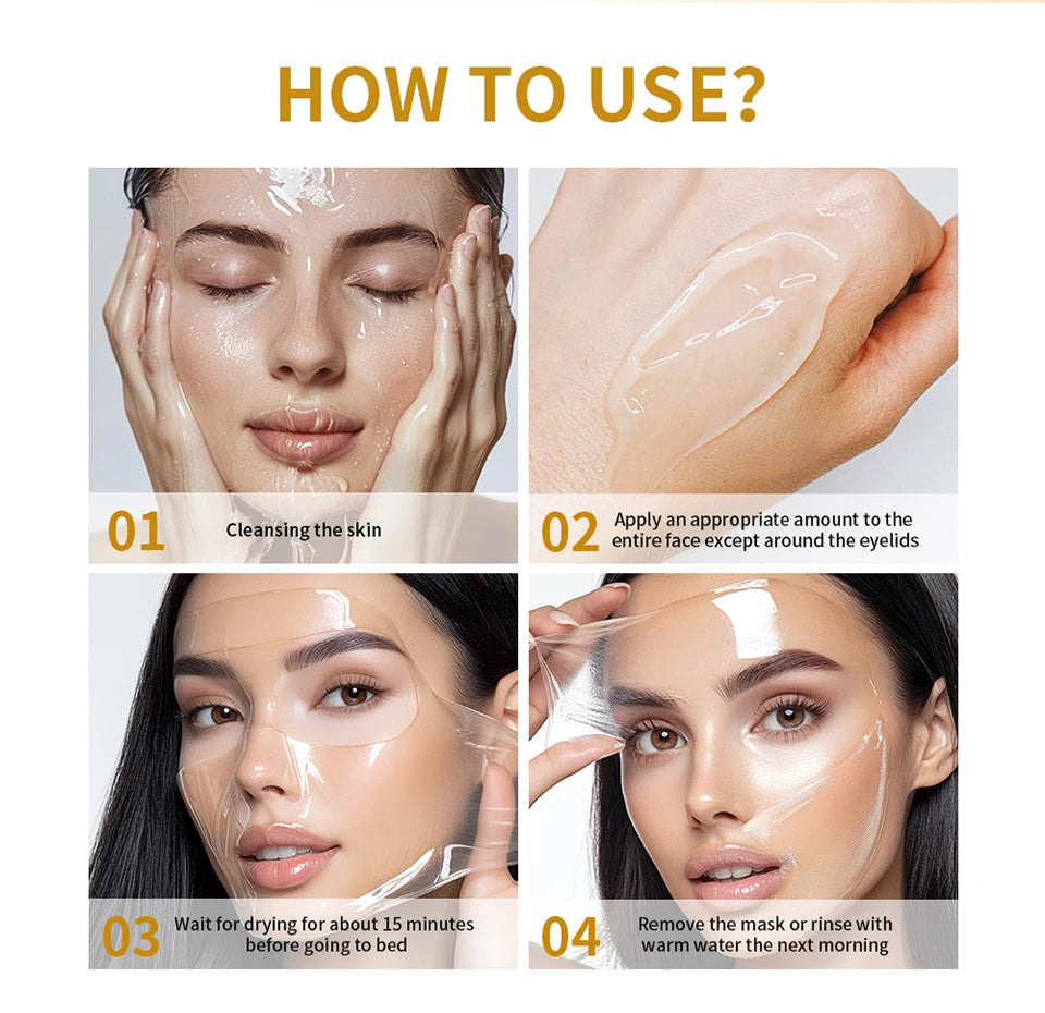 Collagen Jelly Cream Peel-Off Overnight Mask Hydrating Firming Skincare - 38